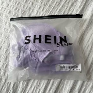 eyelet embroidery frill trim push up high cut bikini swimsuit